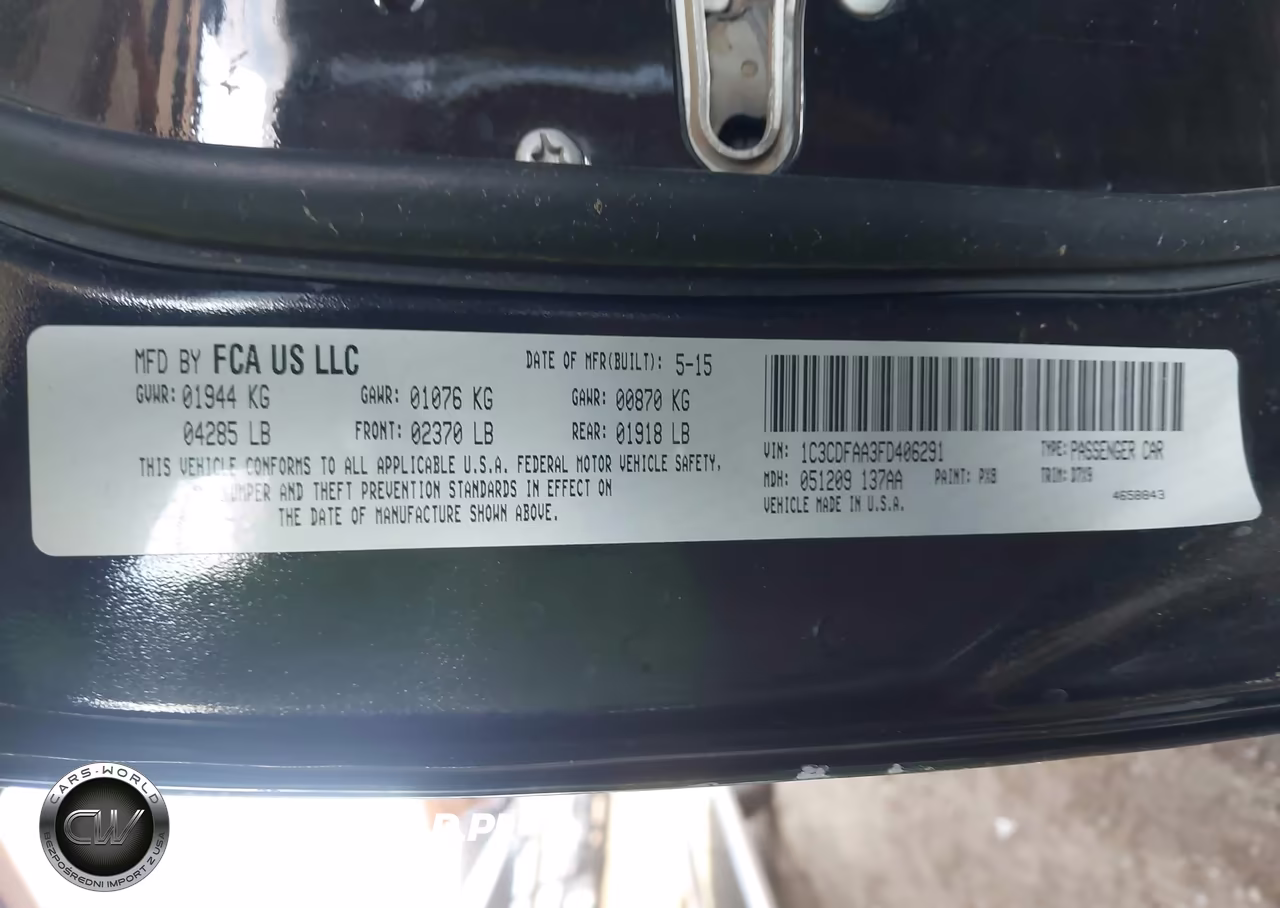 2015 Dodge Dart Se VIN:1C3CDFAA3FD406291 - 9