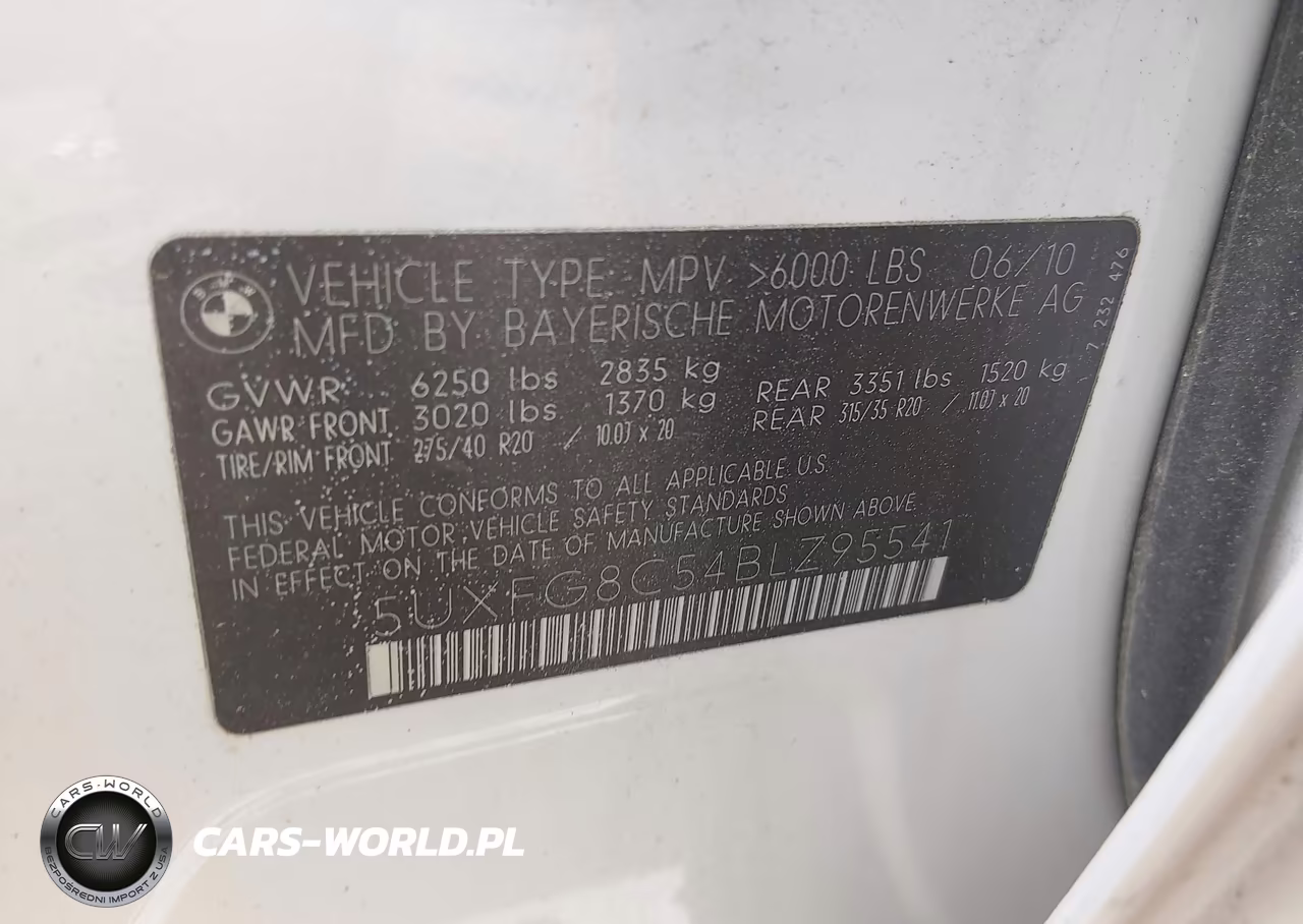 2011 BMW X6 xDrive50I VIN:5UXFG8C54BLZ95541 - 9