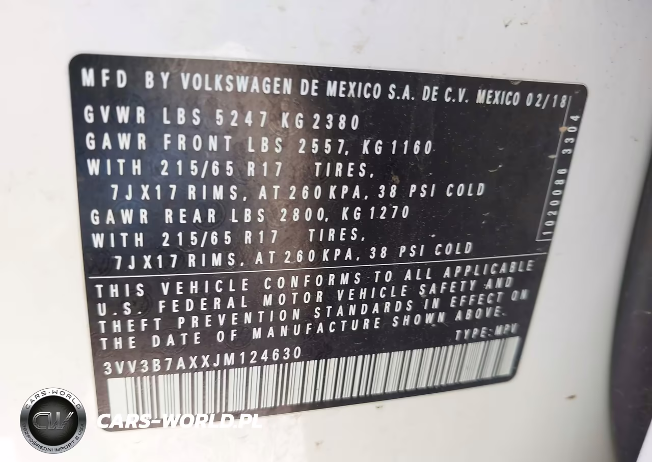 2018 Volkswagen Tiguan 2.0T Se-2.0T Sel VIN:3VV3B7AXXJM124630 - 9