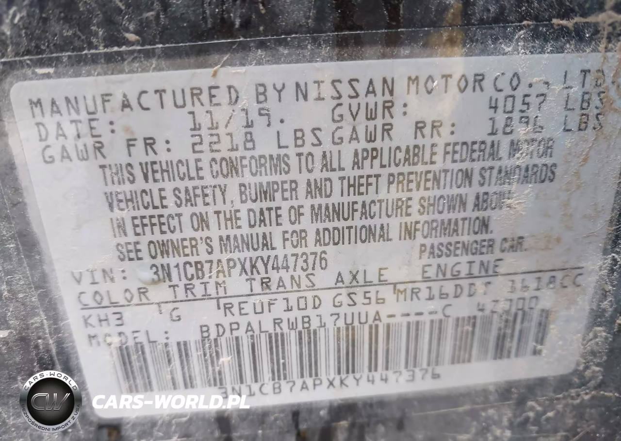 2019 Nissan Sentra Sr Turbo VIN:3N1CB7APXKY447376 - 9