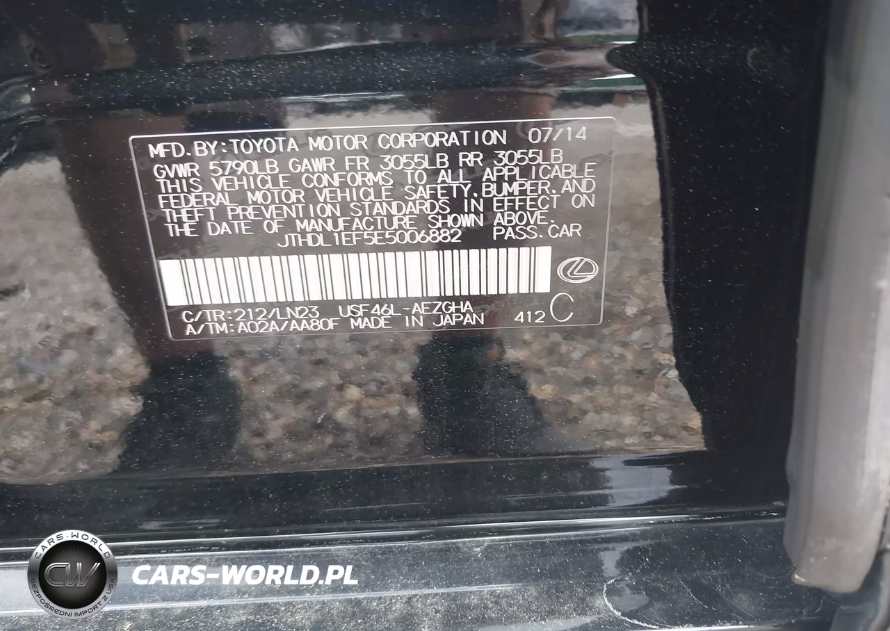 2014 Lexus Ls 460 L VIN:JTHDL1EF5E5006882 - 9