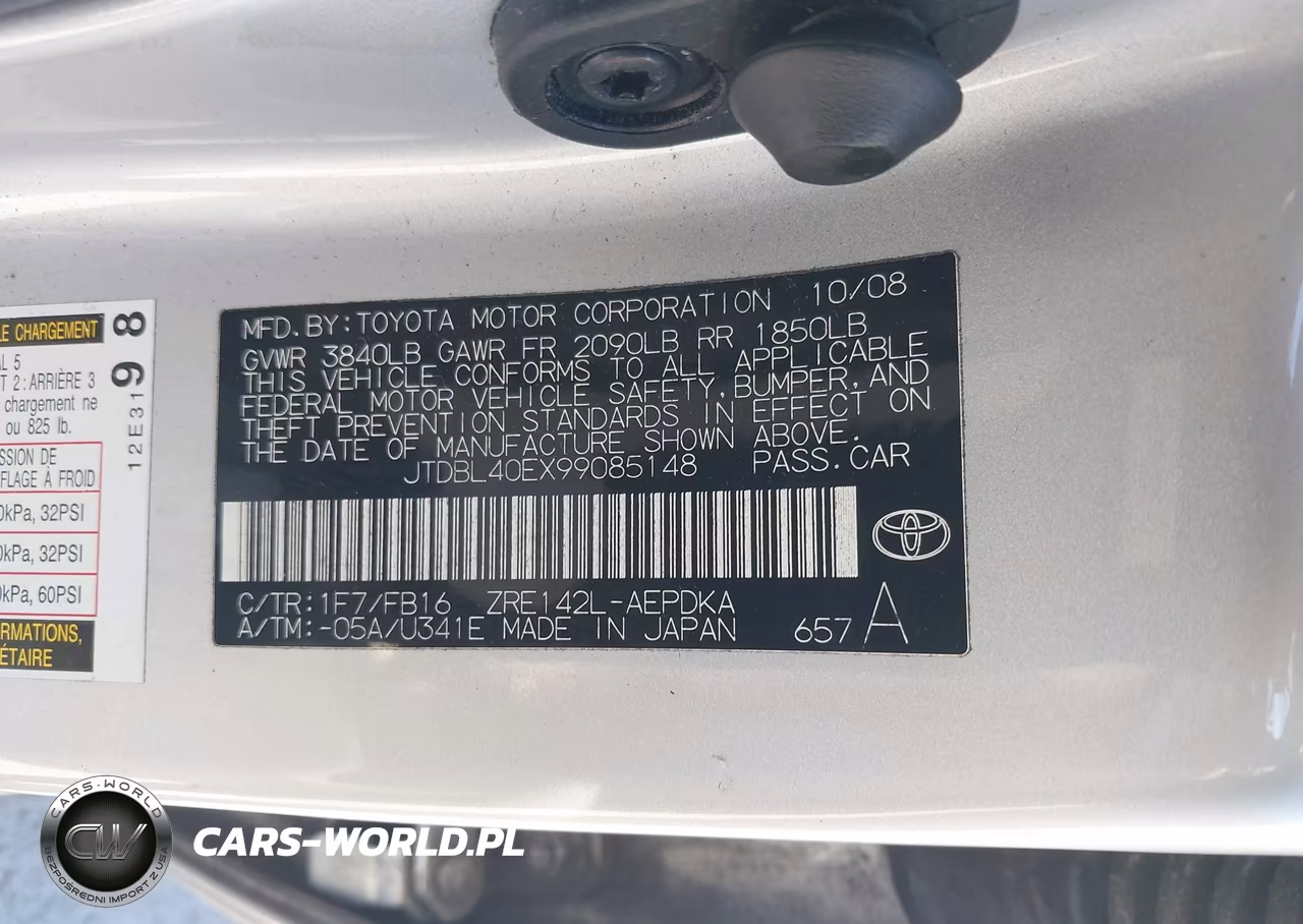 2009 Toyota Corolla Le VIN:JTDBL40EX99085148 - 9