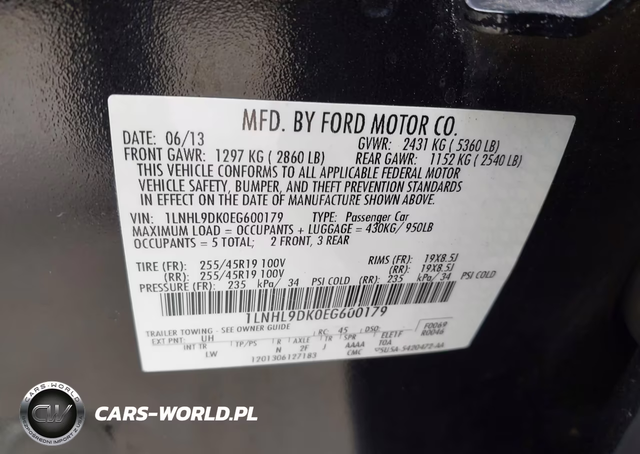 2014 Lincoln Mks VIN:1LNHL9DK0EG600179 - 9