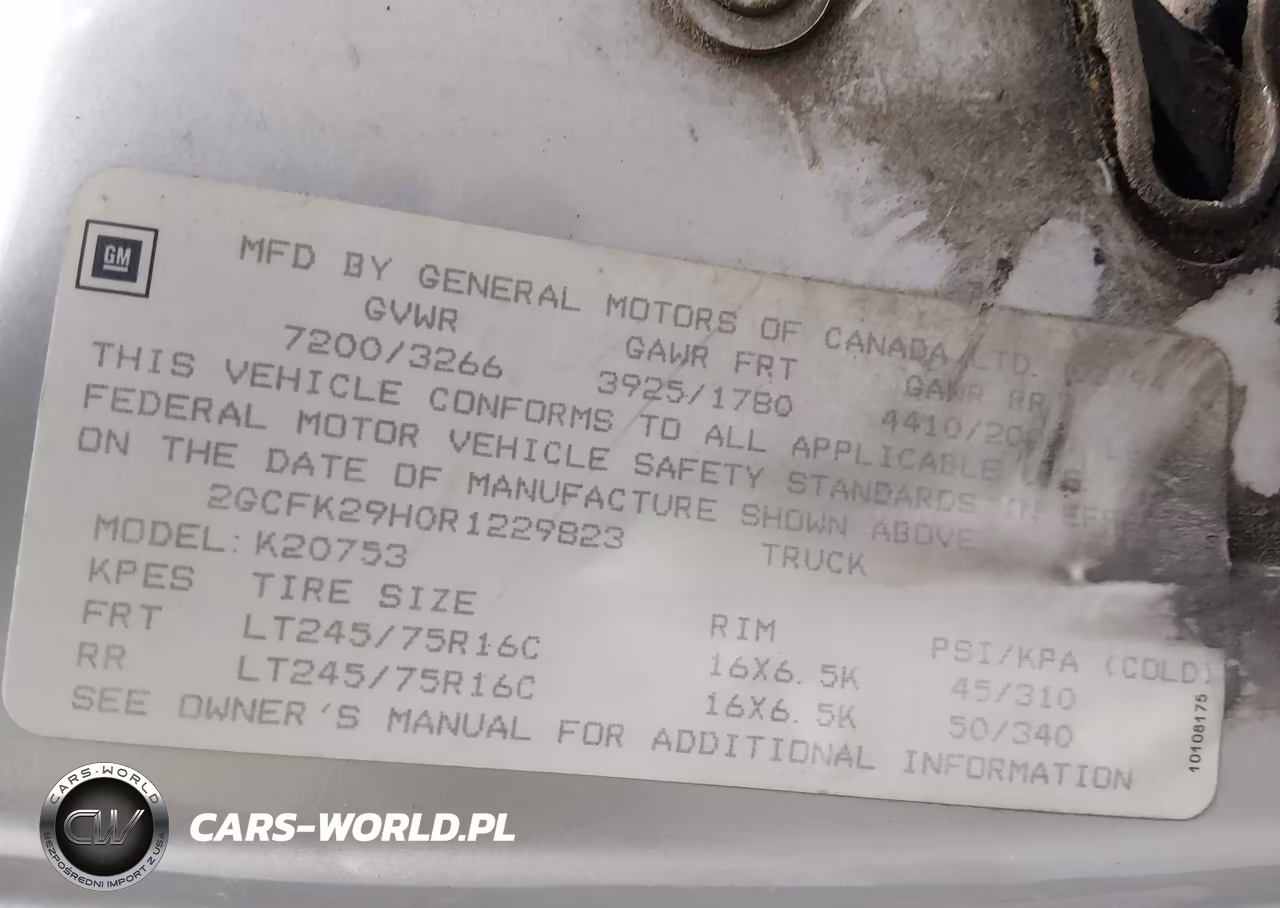 1994 Chevrolet Gmt-400 K2500 VIN:2GCFK29H0R1229823 - 9
