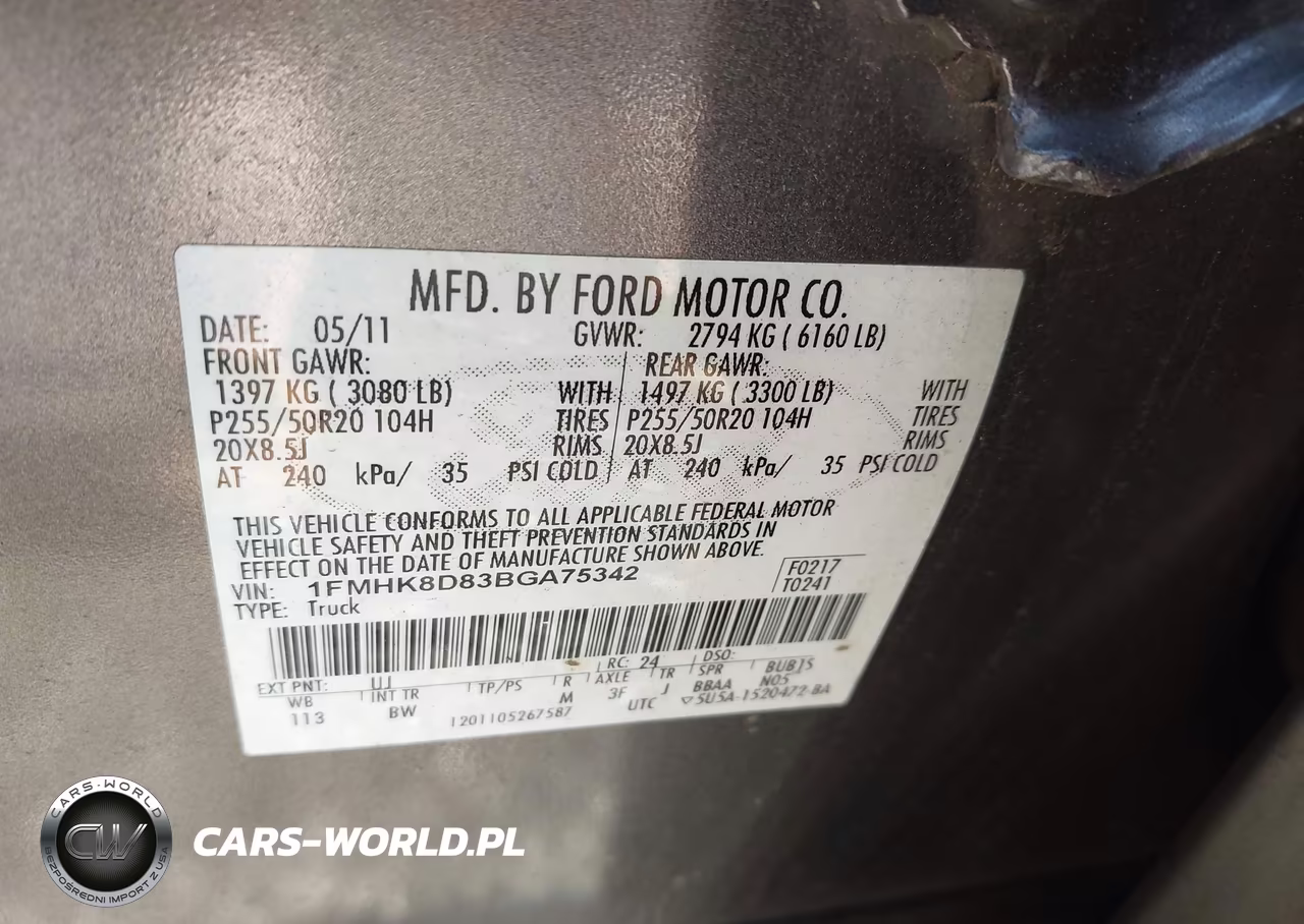 2011 Ford Explorer Xlt VIN:1FMHK8D83BGA75342 - 9