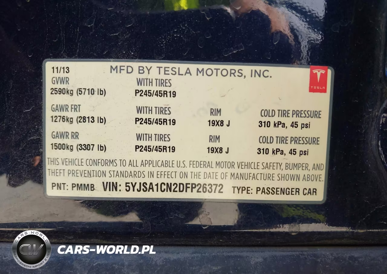 2013 Tesla Model S VIN:5YJSA1CN2DFP26372 - 9