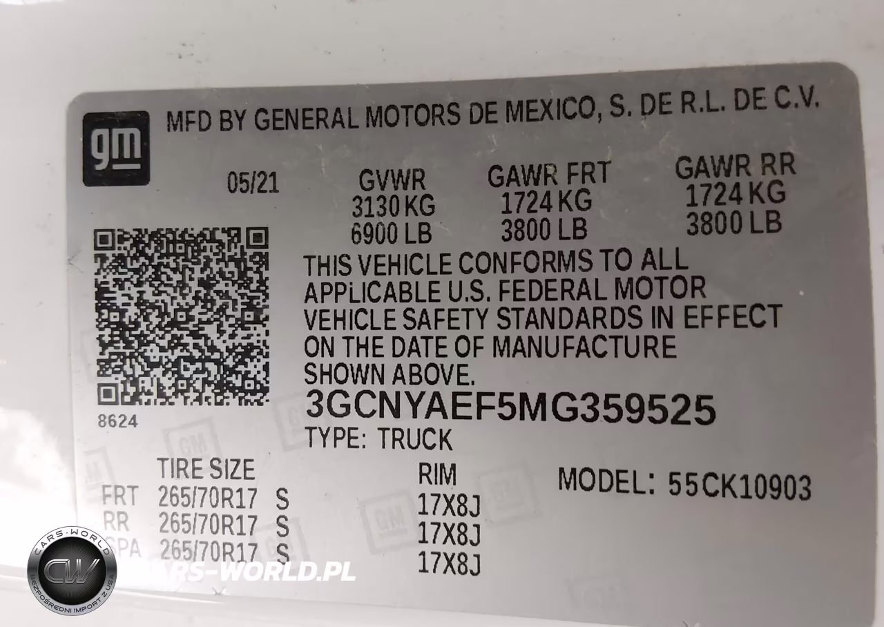 2021 Chevrolet Silverado 1500 4Wd Long Bed Wt VIN:3GCNYAEF5MG359525 - 9