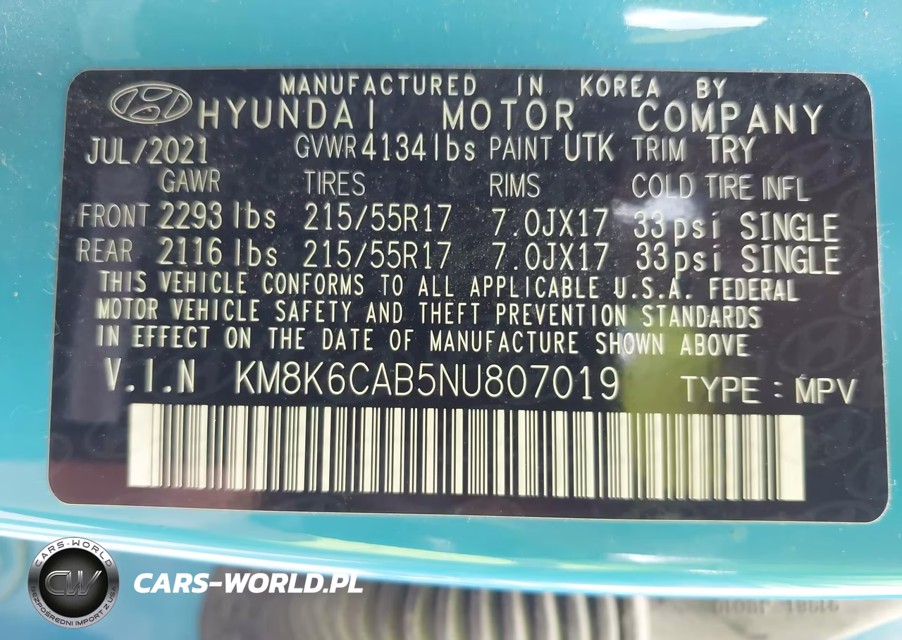 2022 Hyundai Kona Sel VIN:KM8K6CAB5NU807019 - 9