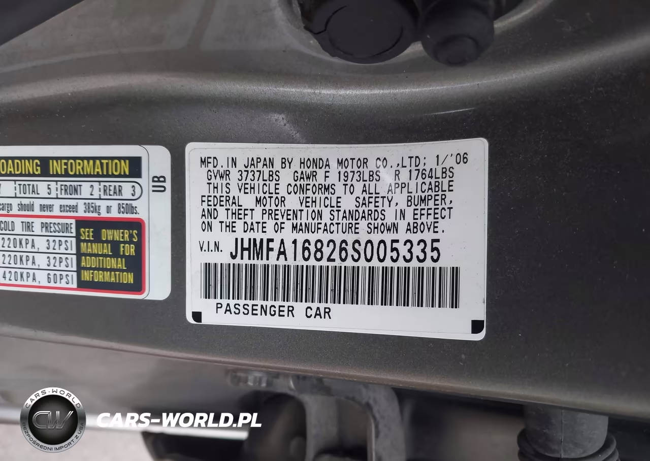 2006 Honda Civic Ex VIN:JHMFA16826S005335 - 9