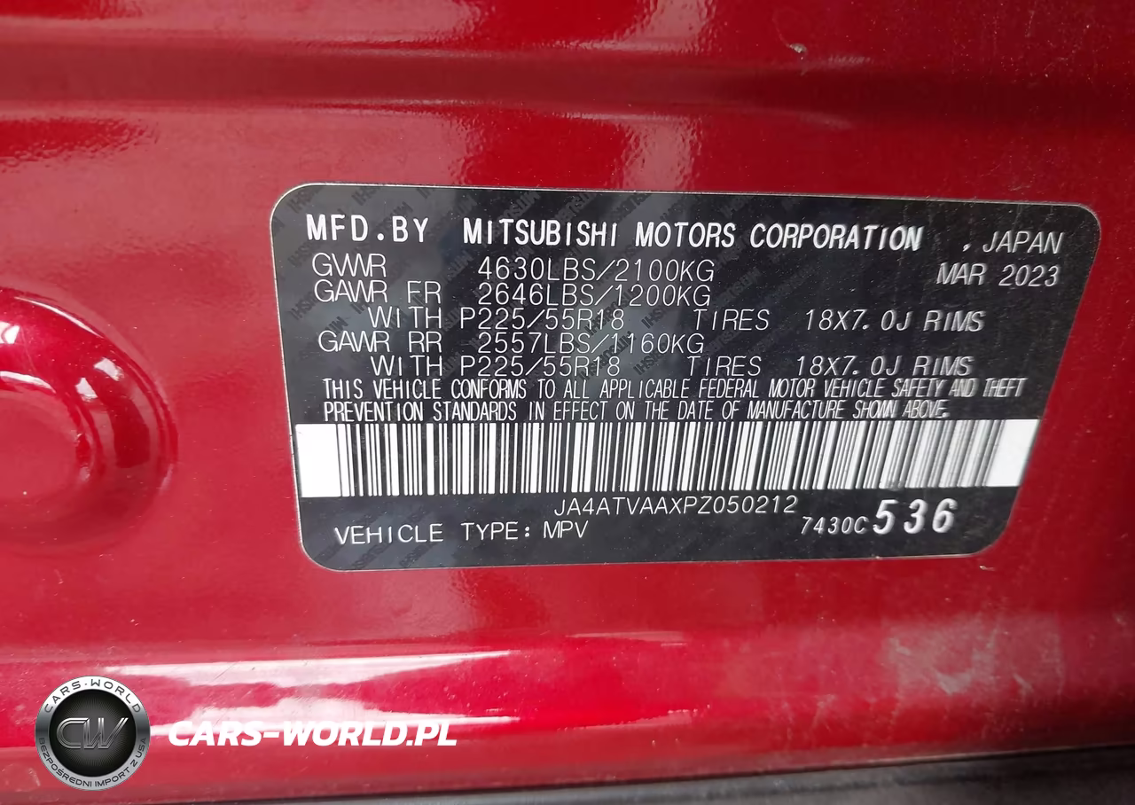 2023 Mitsubishi Eclipse Cross Le S-Awc VIN:JA4ATVAAXPZ050212 - 9