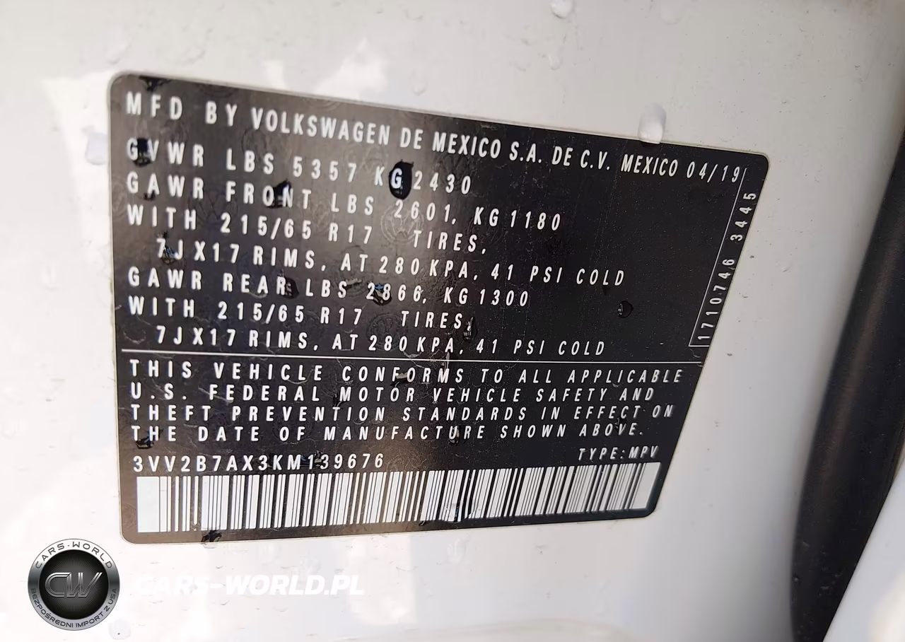 2019 Volkswagen Tiguan 2.0T Se-2.0T Sel-2.0T Sel R-Line-2.0T Sel R-Line Black VIN:3VV2B7AX3KM139676 - 9