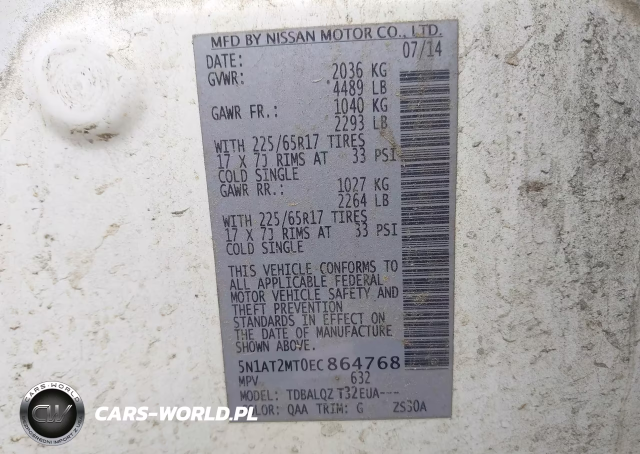 2014 Nissan Rogue S-Sl-Sv VIN:5N1AT2MT0EC864768 - 9