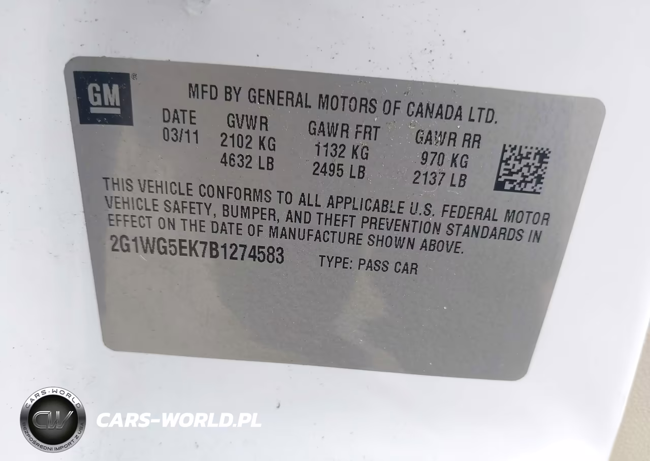 2011 Chevrolet Impala Lt VIN:2G1WG5EK7B1274583 - 9