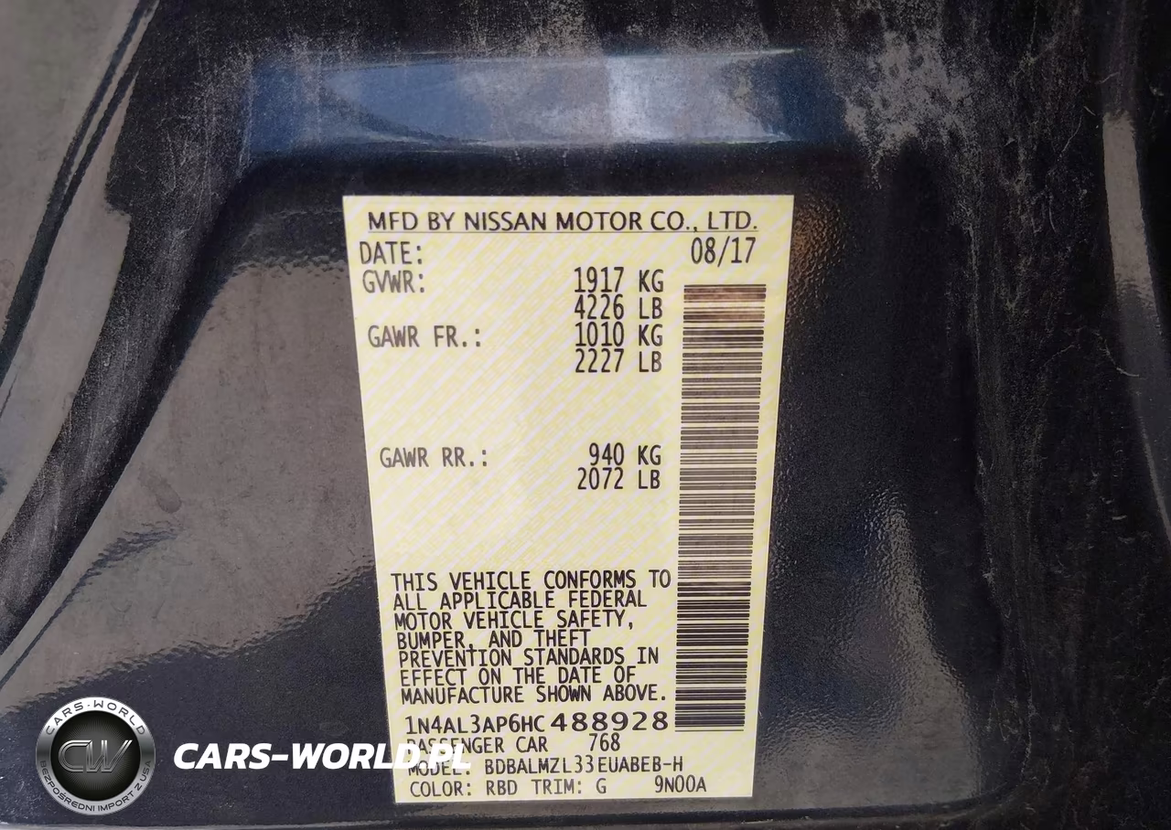 2017 Nissan Altima 2.5 Sv VIN:1N4AL3AP6HC488928 - 9