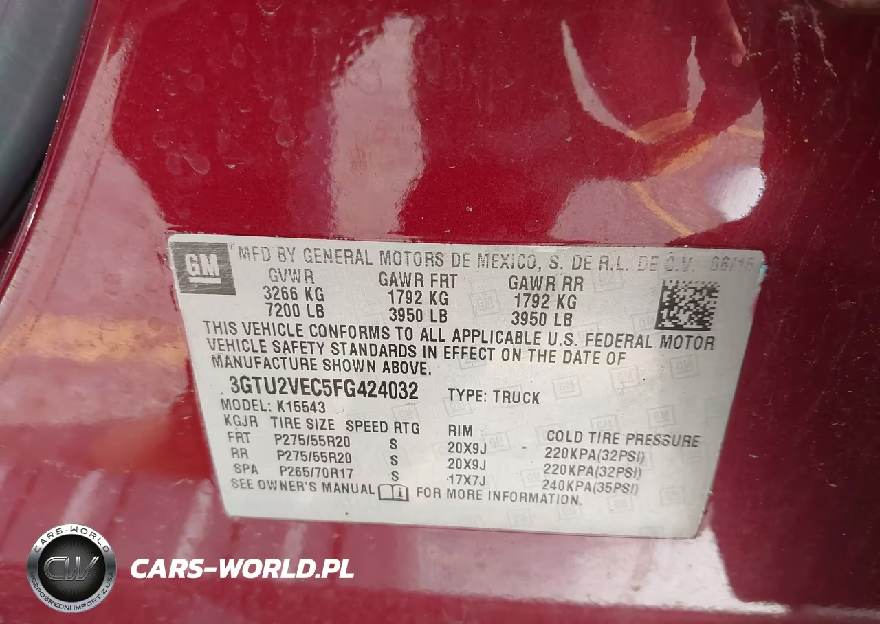 2015 GMC Sierra 1500 Slt VIN:3GTU2VEC5FG424032 - 9