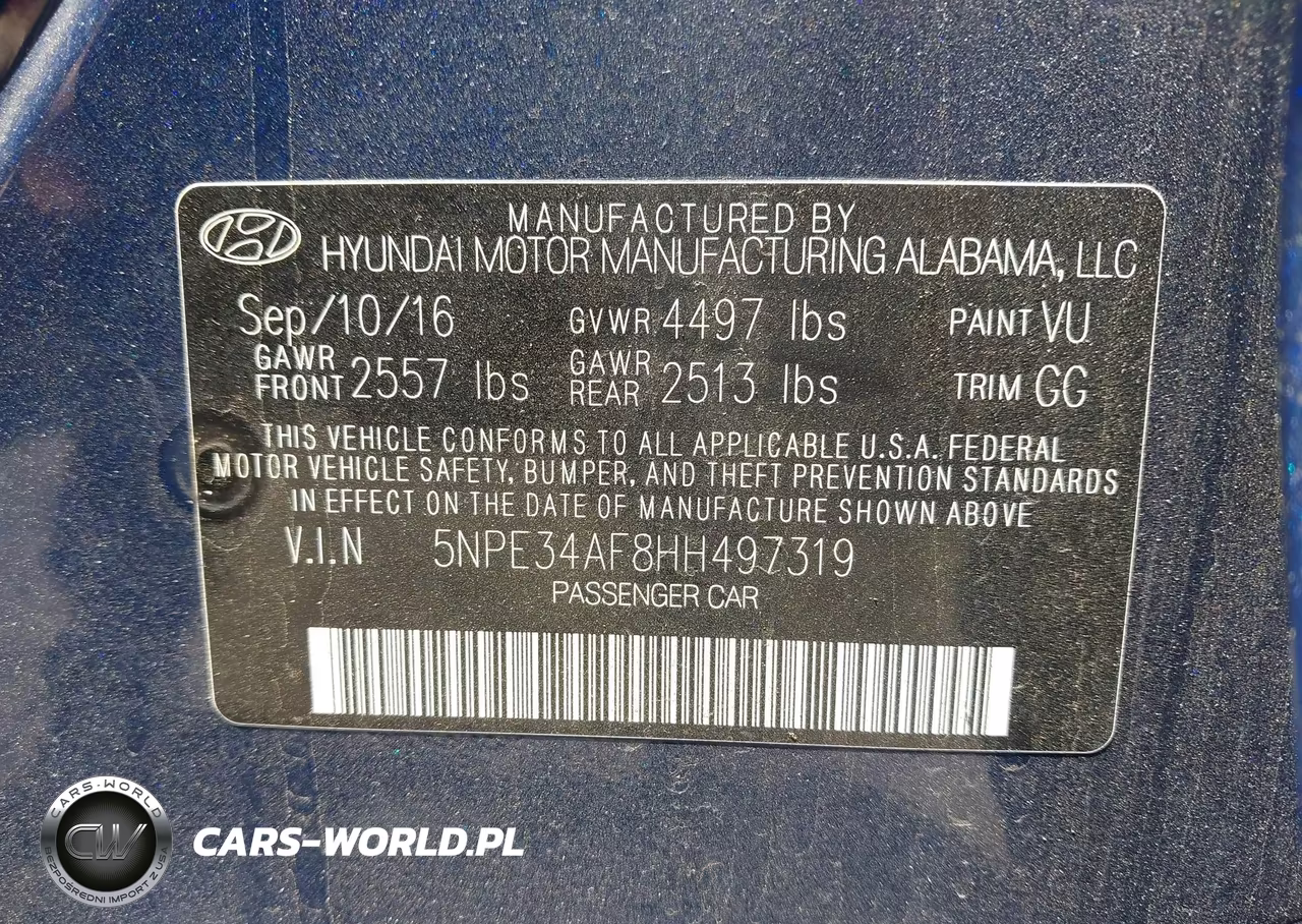 2017 Hyundai Sonata Limited VIN:5NPE34AF8HH497319 - 9