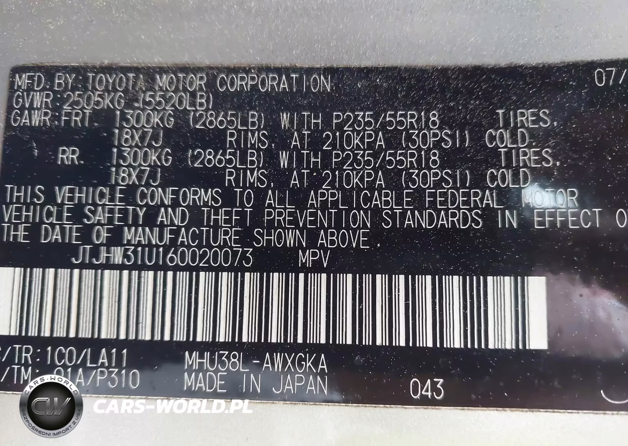 2006 Lexus Rx 400H VIN:JTJHW31U160020073 - 9