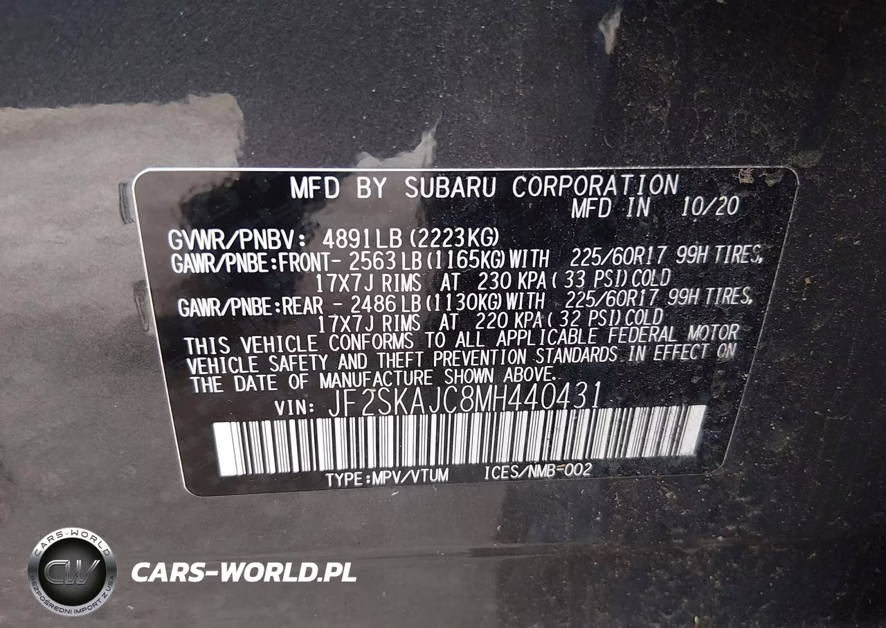2021 Subaru Forester Premium VIN:JF2SKAJC8MH440431 - 9