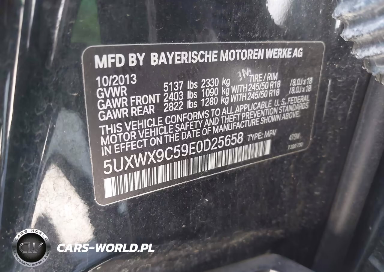 2014 BMW X3 xDrive28I VIN:5UXWX9C59E0D25658 - 9