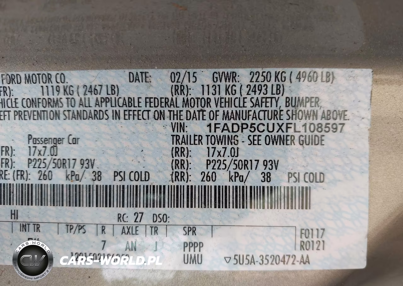 2015 Ford C-Max Energi Sel VIN:1FADP5CUXFL108597 - 9