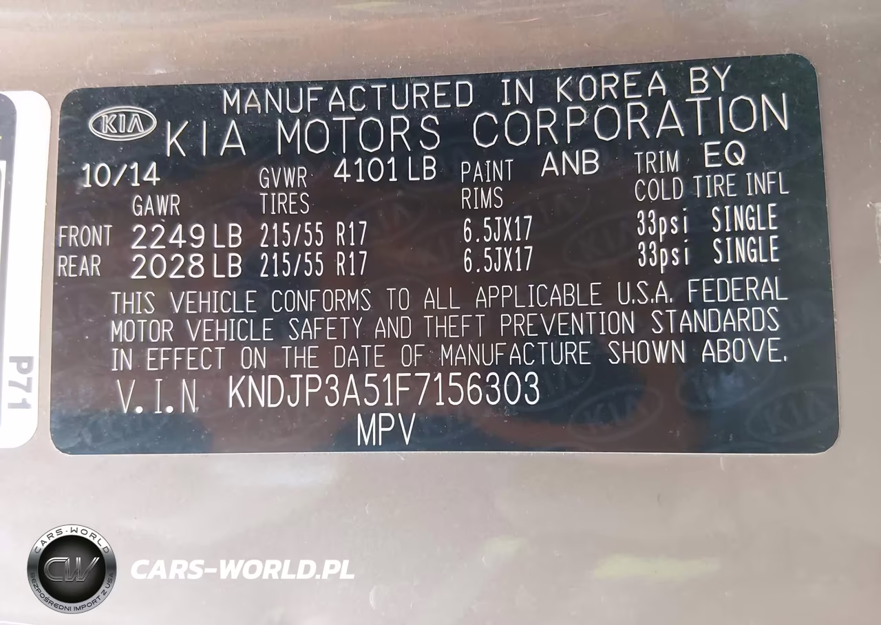 2015 Kia Soul + VIN:KNDJP3A51F7156303 - 9