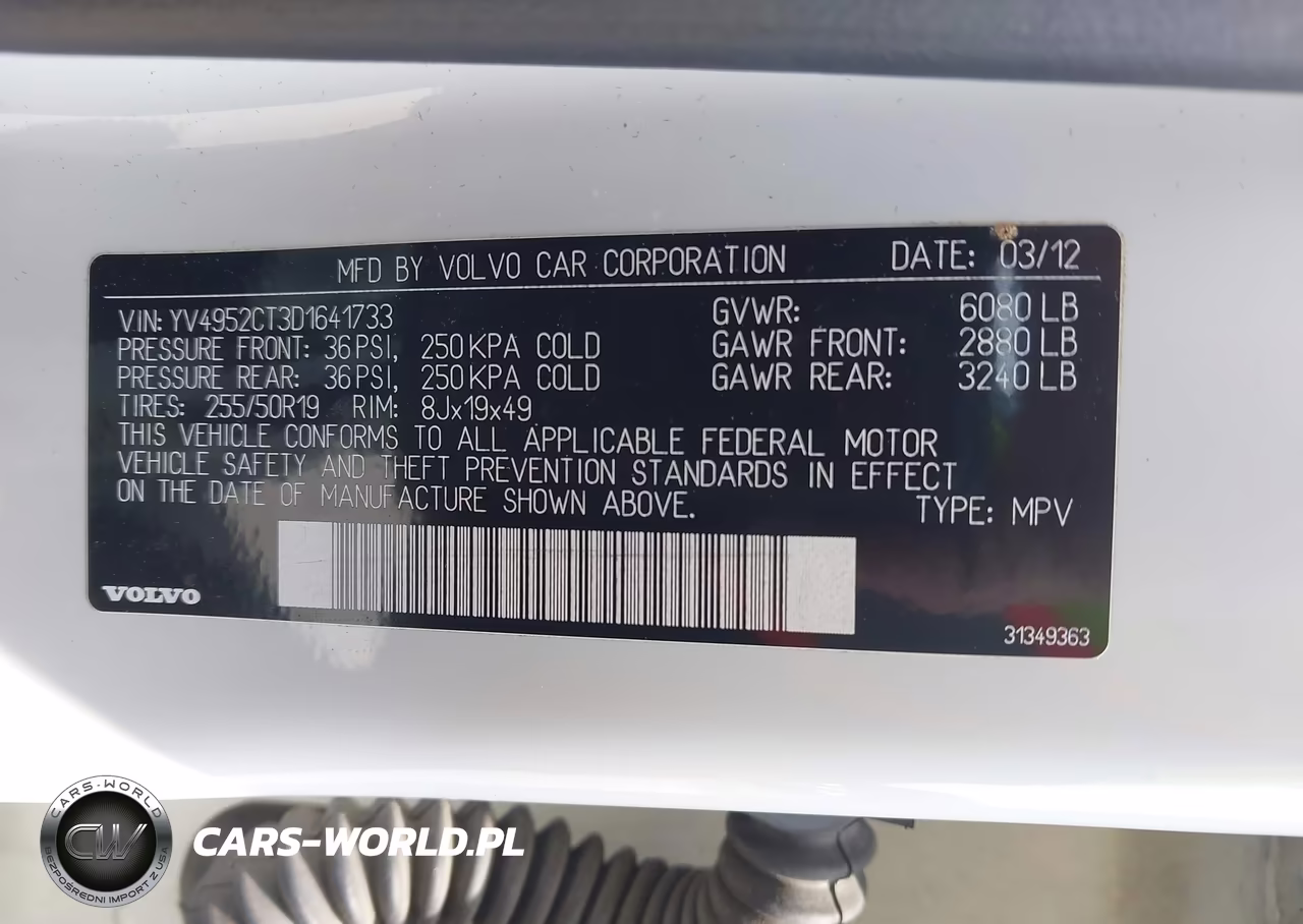 2013 Volvo Xc90 3.2 R-Design-3.2 R-Design Platinum-3.2 R-Design Premier Plus VIN:YV4952CT3D1641733 - 9