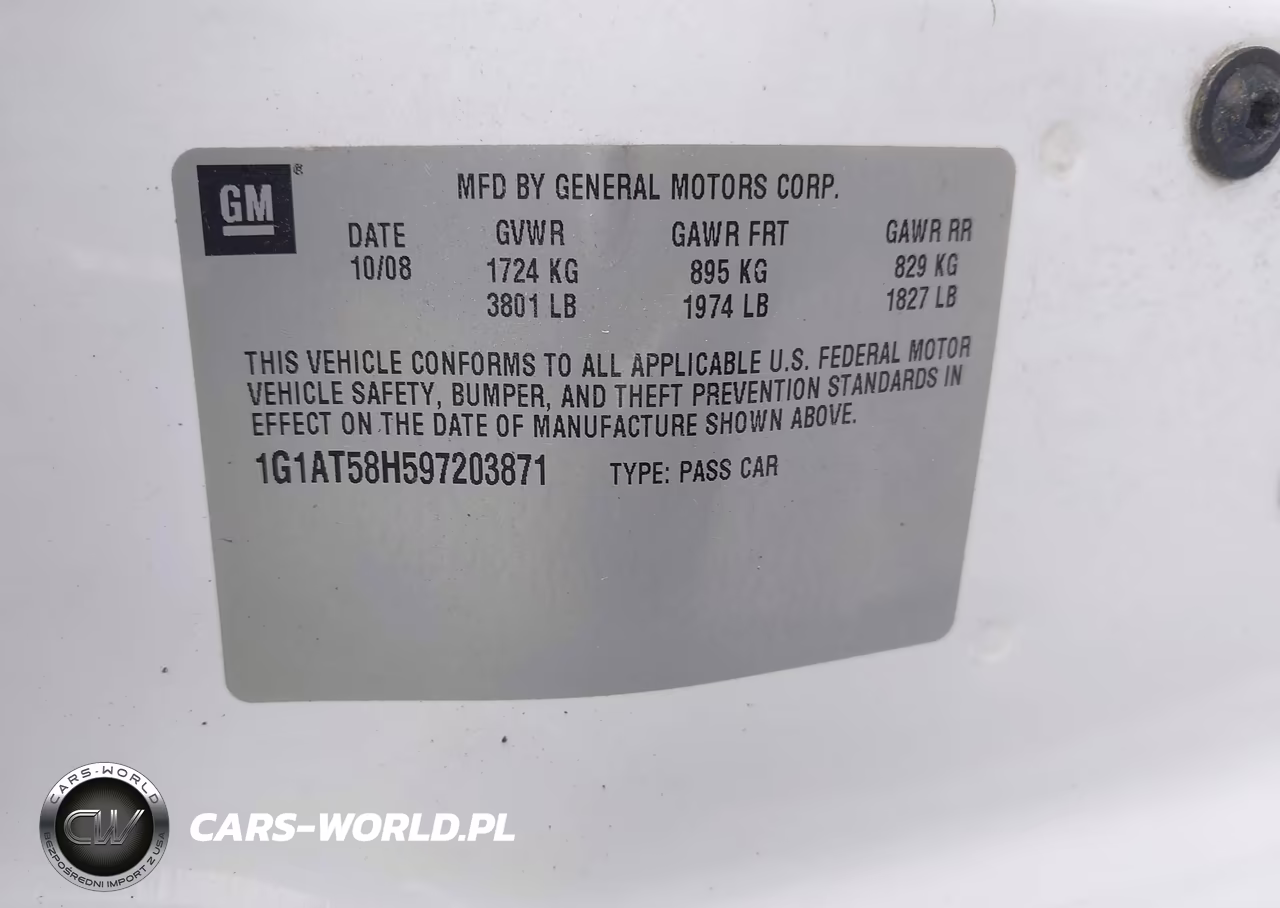 2009 Chevrolet Cobalt Lt VIN:1G1AT58H597203871 - 9