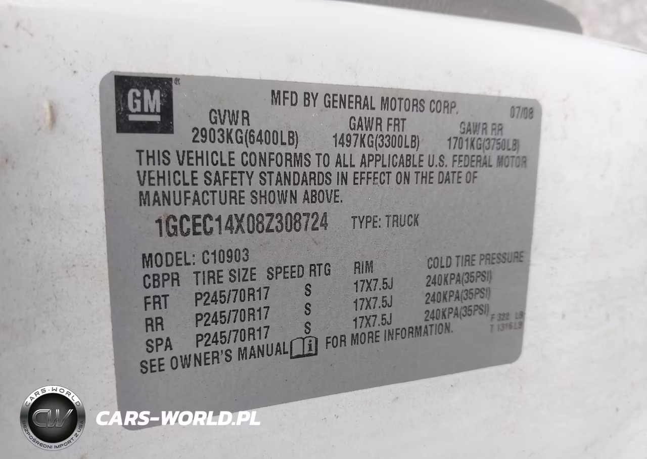2008 Chevrolet Silverado 1500 Work Truck VIN:1GCEC14X08Z308724 - 9