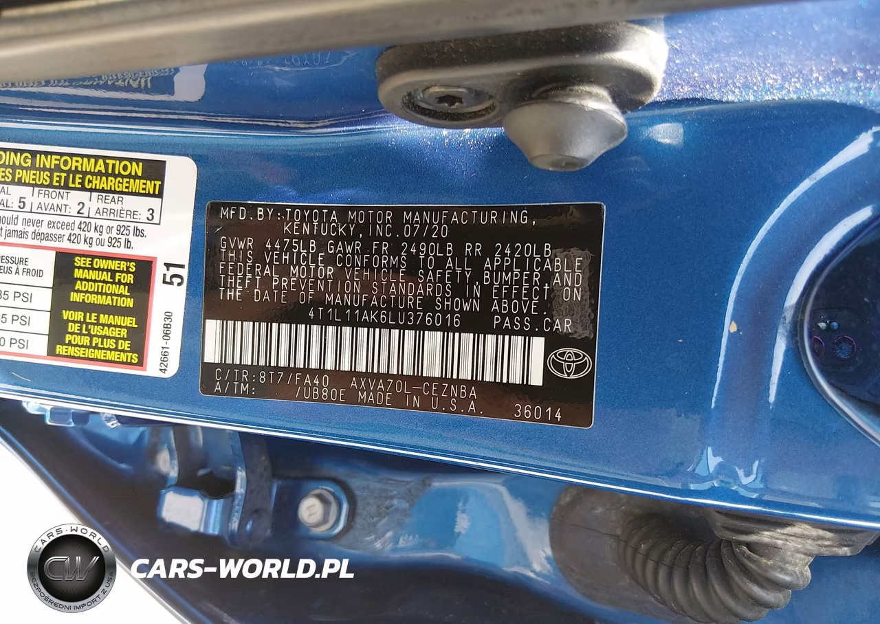 2020 Toyota Camry Le VIN:4T1L11AK6LU376016 - 9