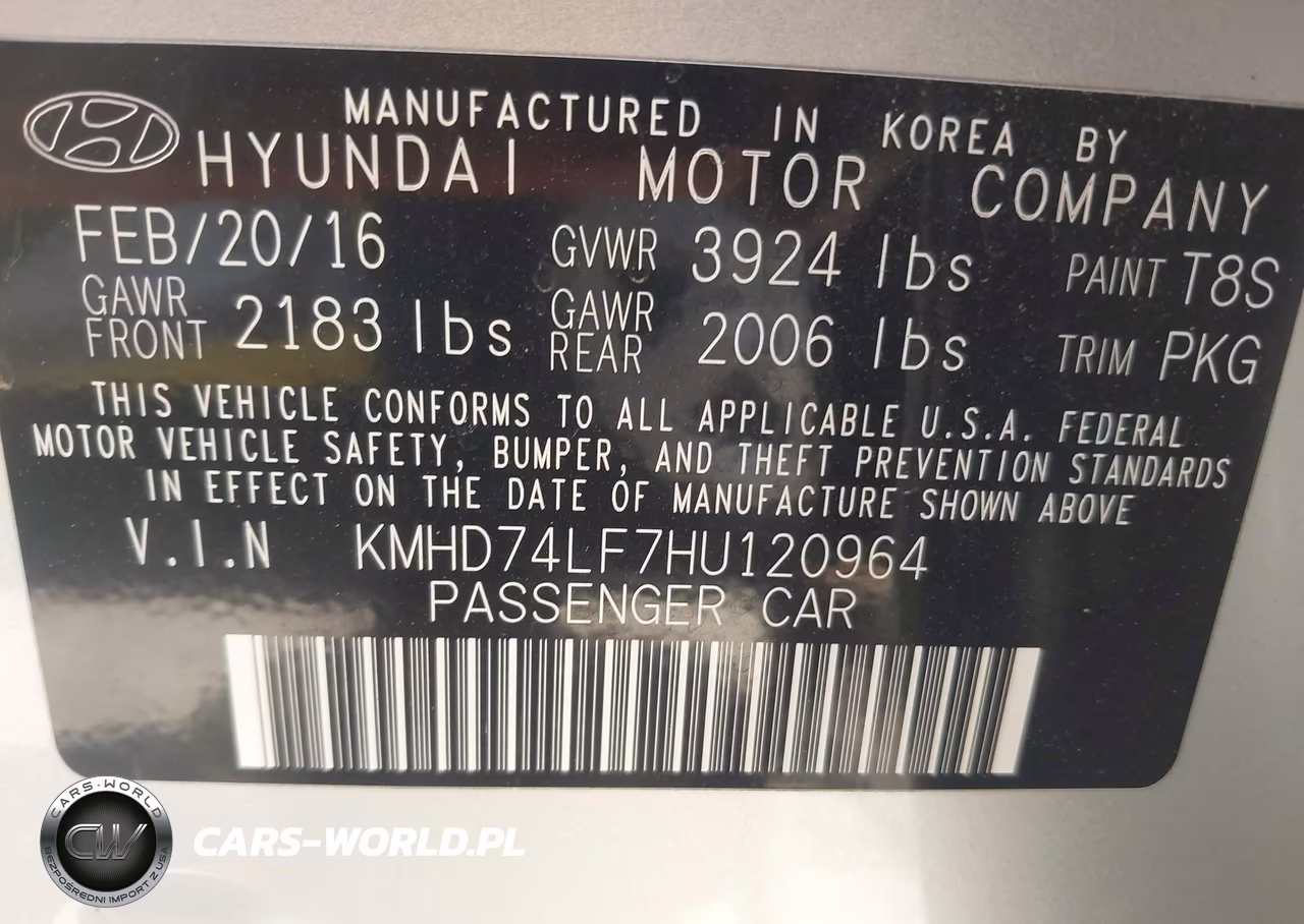 2017 Hyundai Elantra Se VIN:KMHD74LF7HU120964 - 9