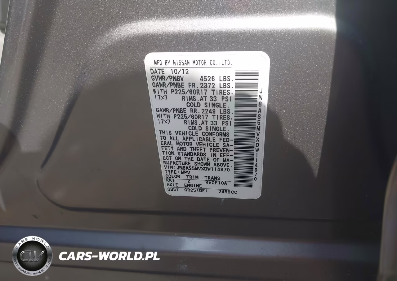 2013 Nissan Rogue Sv VIN:JN8AS5MVXDW114970 - 9