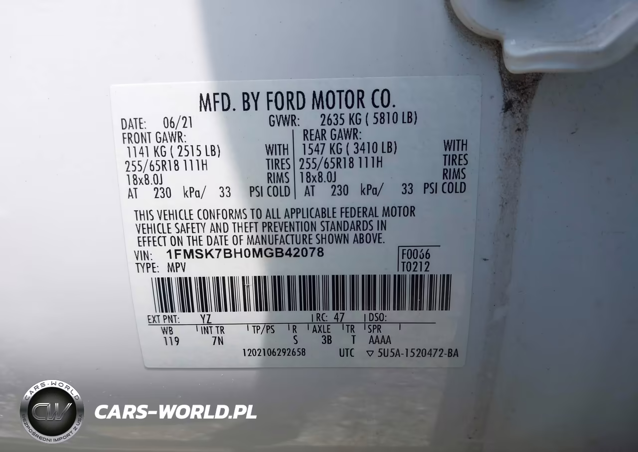 2021 Ford Explorer VIN:1FMSK7BH0MGB42078 - 9