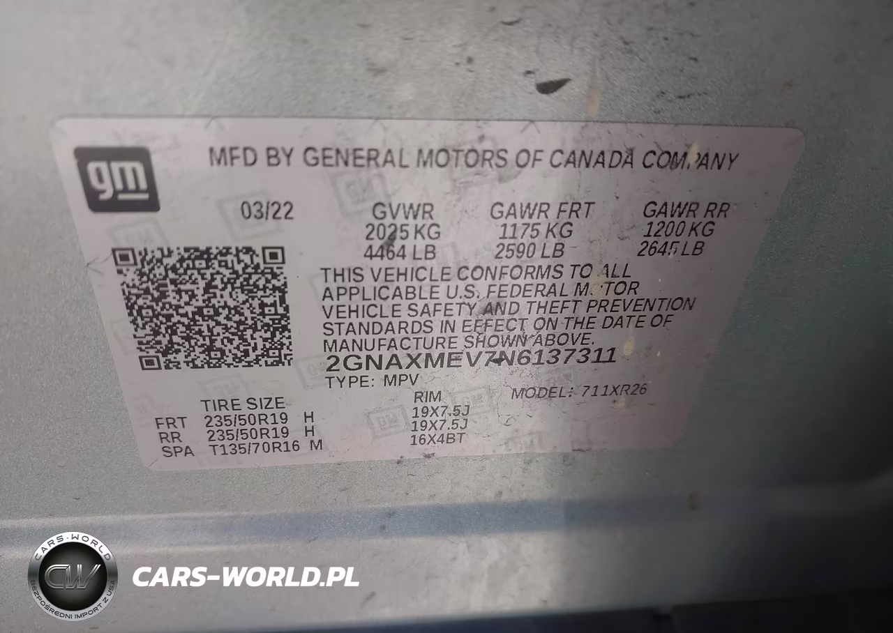 2022 Chevrolet Equinox Fwd Rs VIN:2GNAXMEV7N6137311 - 9