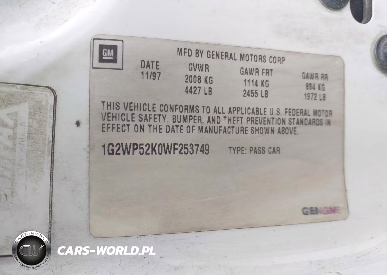 1998 Pontiac Grand Prix Gt VIN:1G2WP52K0WF253749 - 9