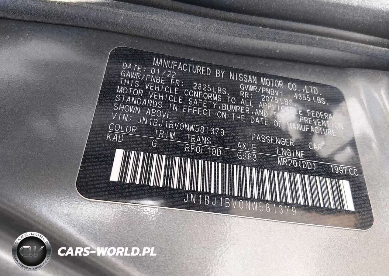 2022 Nissan Rogue Sport Sv Fwd Xtronic Cvt VIN:JN1BJ1BV0NW581379 - 9