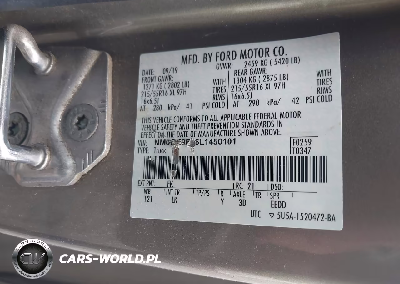 2020 Ford Transit Connect Xlt Passenger VIN:NM0GE9F26L1450101 - 9