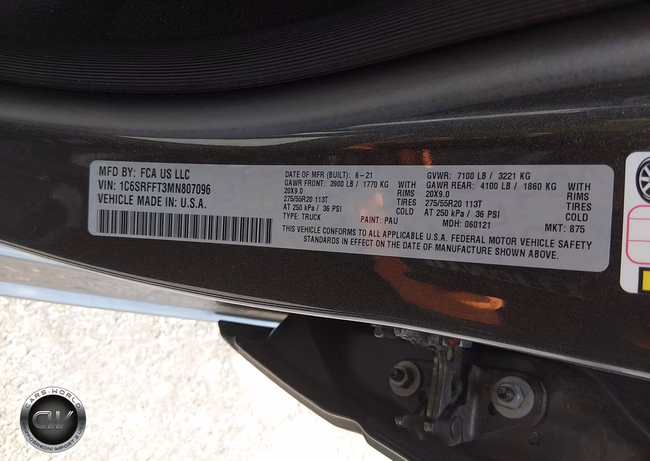 2021 Ram 1500 VIN:1C6SRFFT3MN807096 - 9