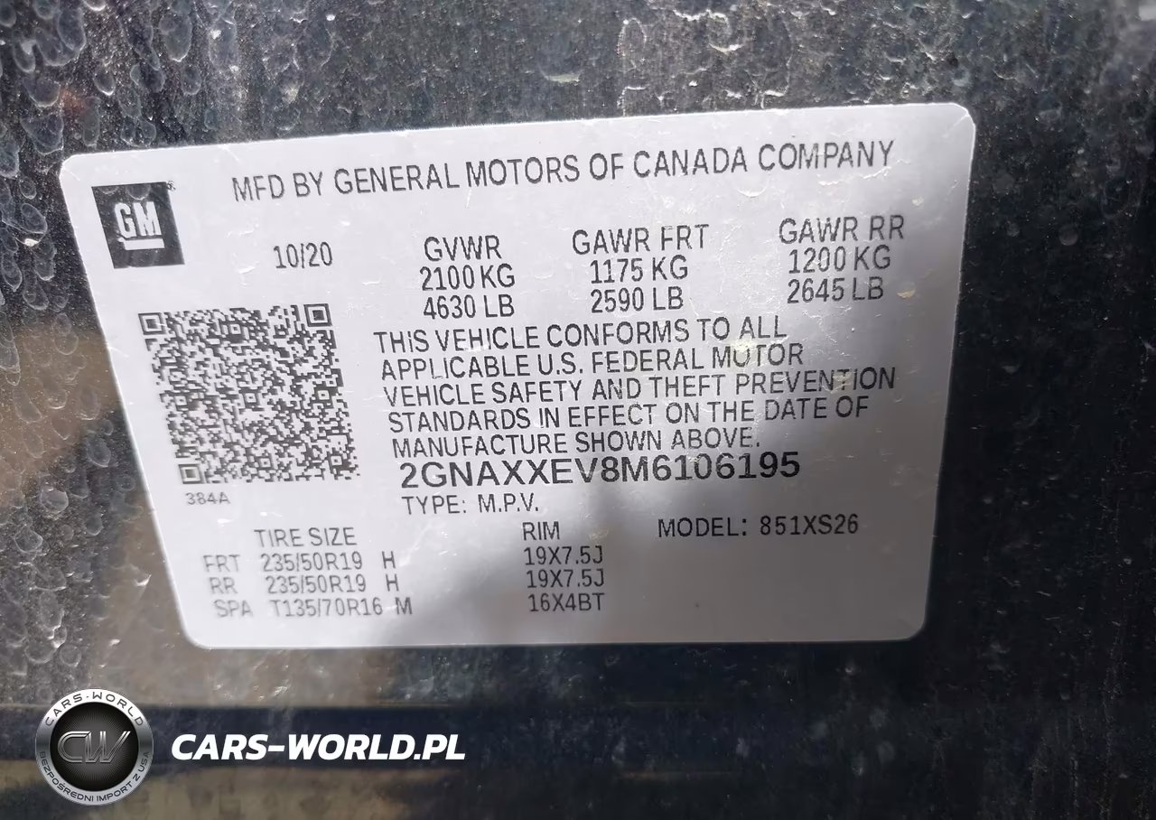 2021 Chevrolet Equinox Awd Premier VIN:2GNAXXEV8M6106195 - 9