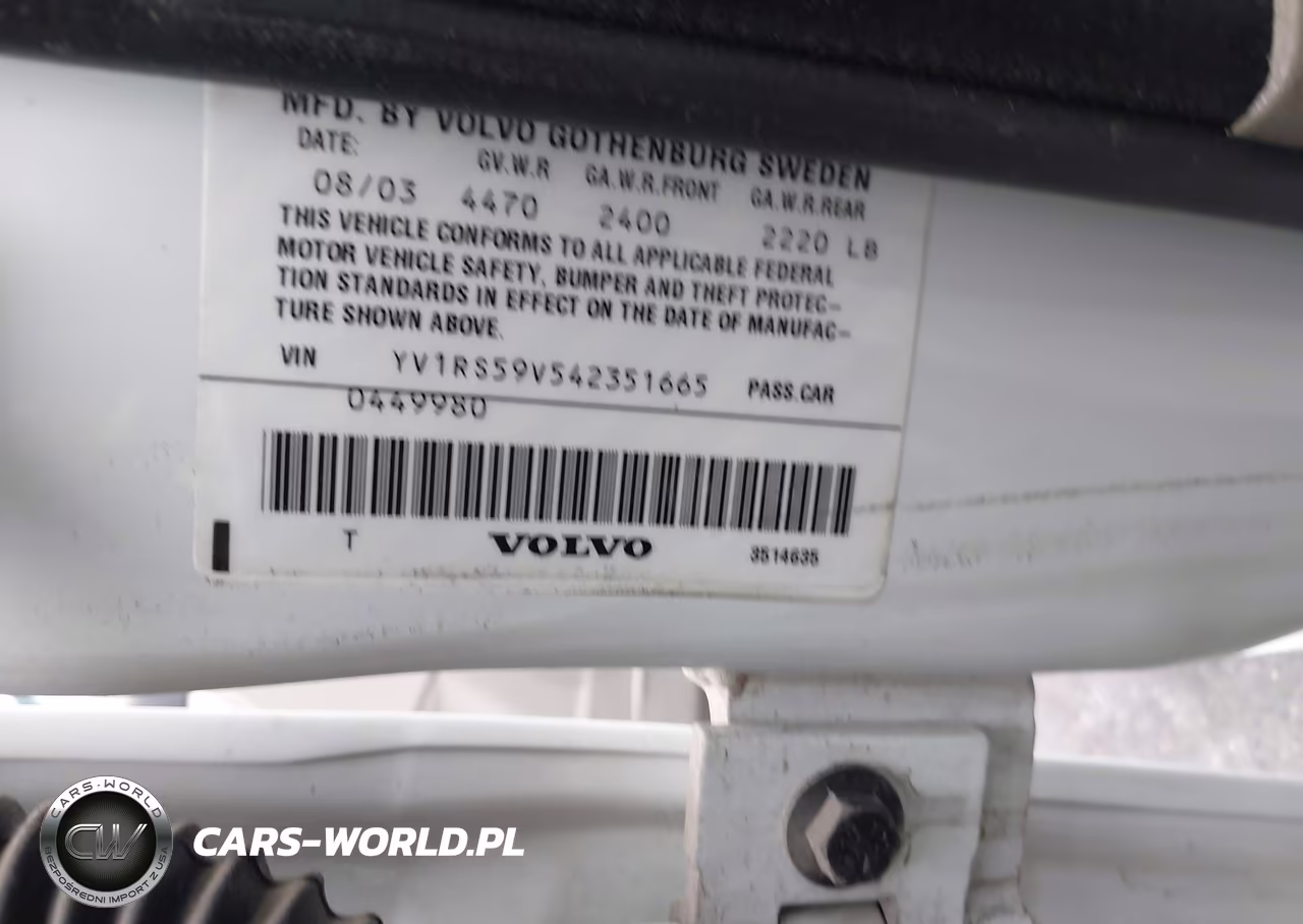 2004 Volvo S60 2.5T VIN:YV1RS59V542351665 - 9