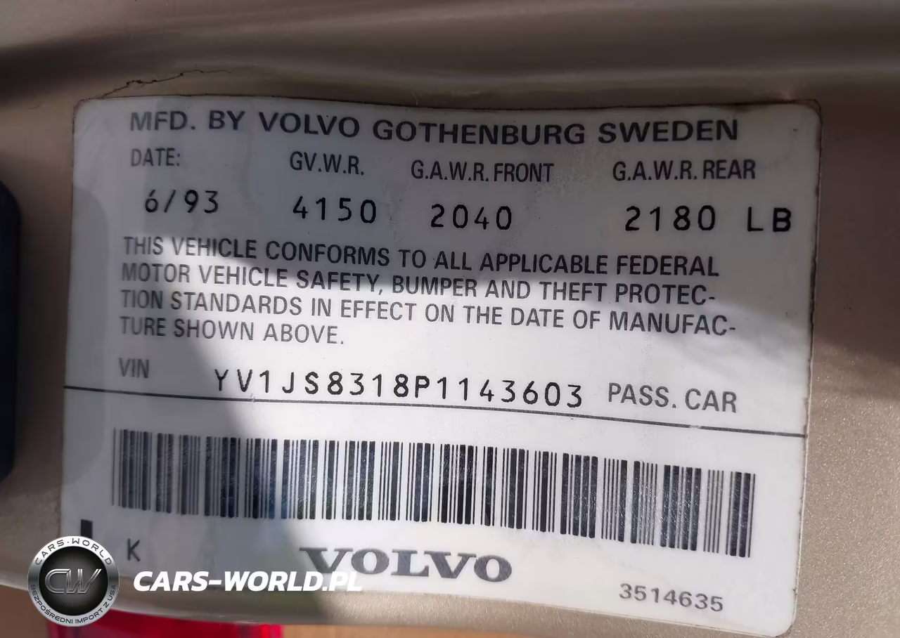 1993 Volvo 940 VIN:YV1JS8318P1143603 - 9