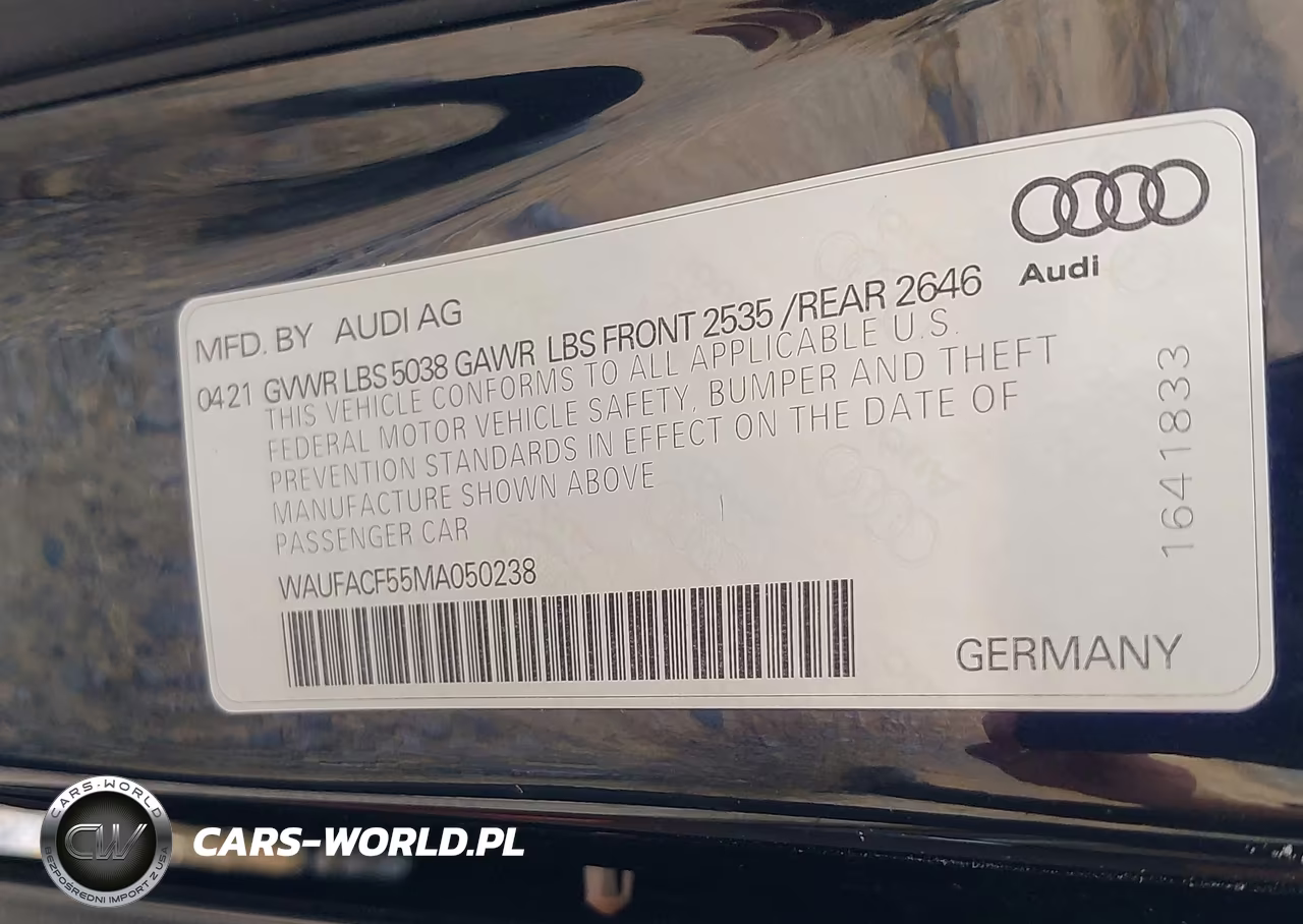 2021 Audi A5 Sportback Premium Plus 45 Tfsi Quattro S Tronic VIN:WAUFACF55MA050238 - 9