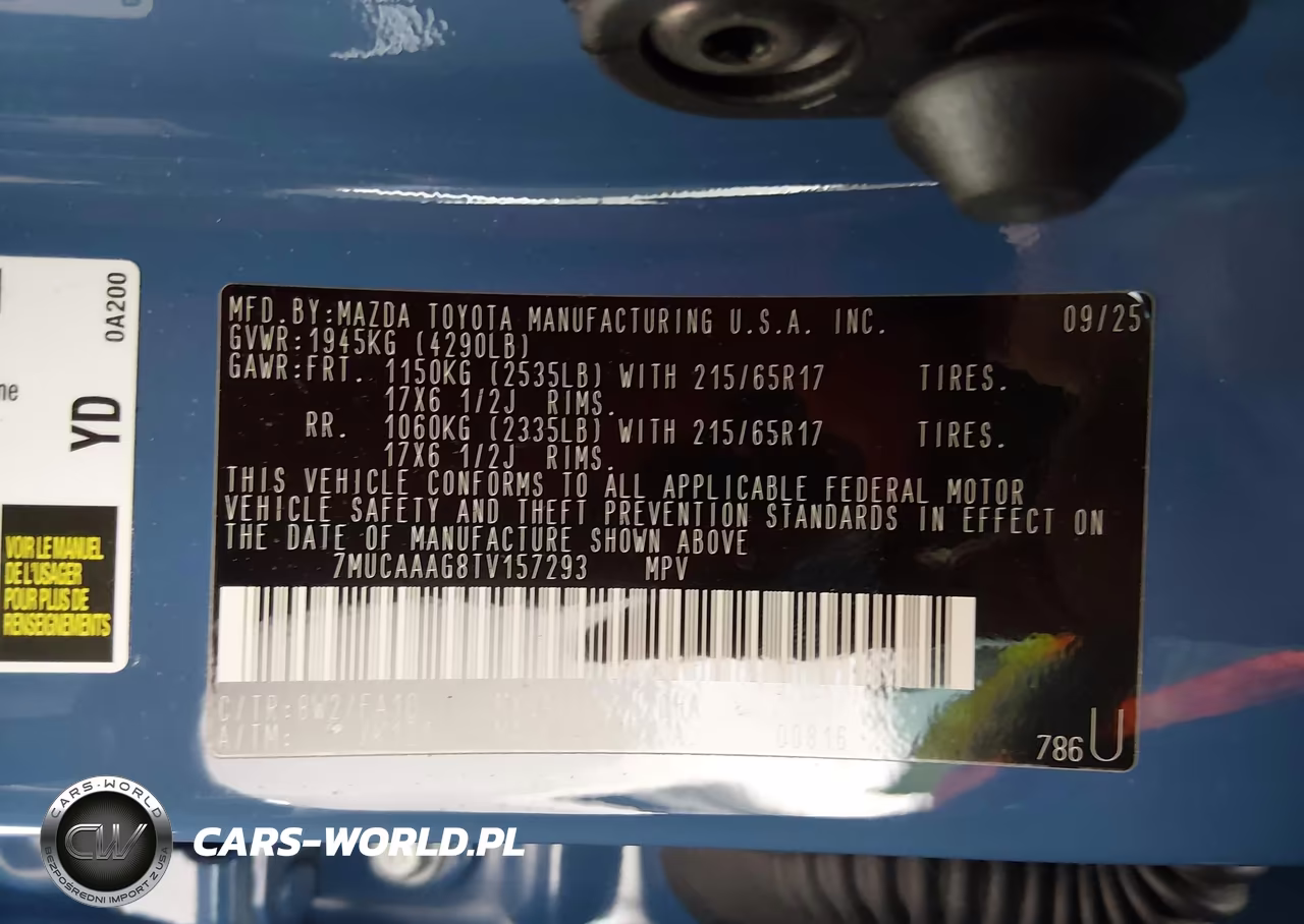 2026 Toyota Corolla Cross Le VIN:7MUCAAAG8TV157293 - 9