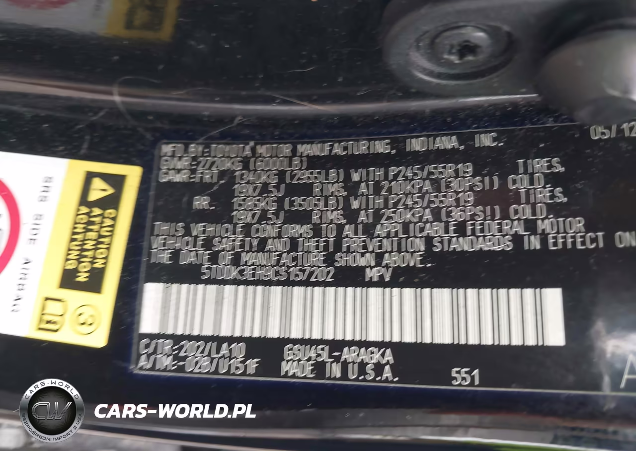 2012 Toyota Highlander Limited V6 VIN:5TDDK3EH9CS157202 - 9