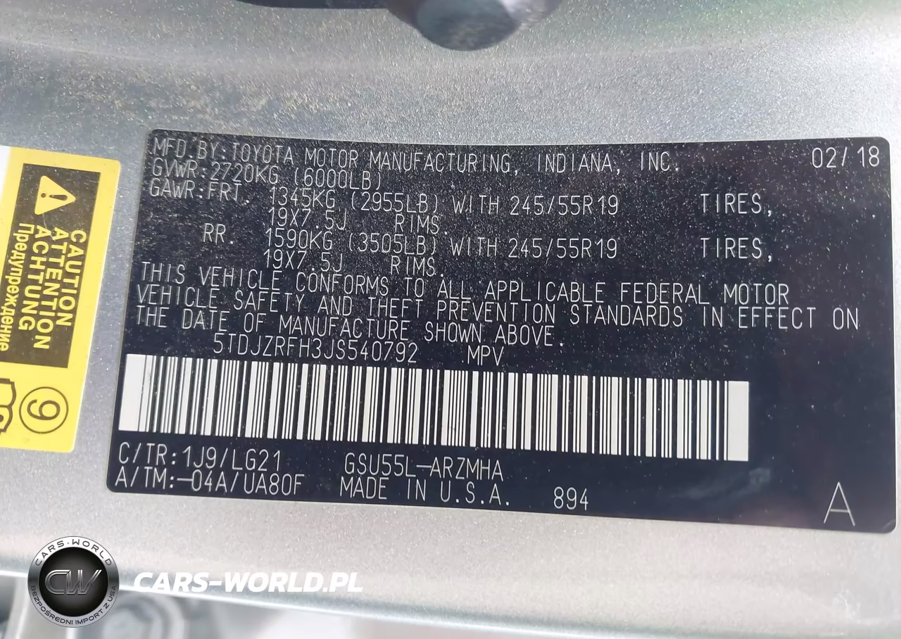 2018 Toyota Highlander Se VIN:5TDJZRFH3JS540792 - 9