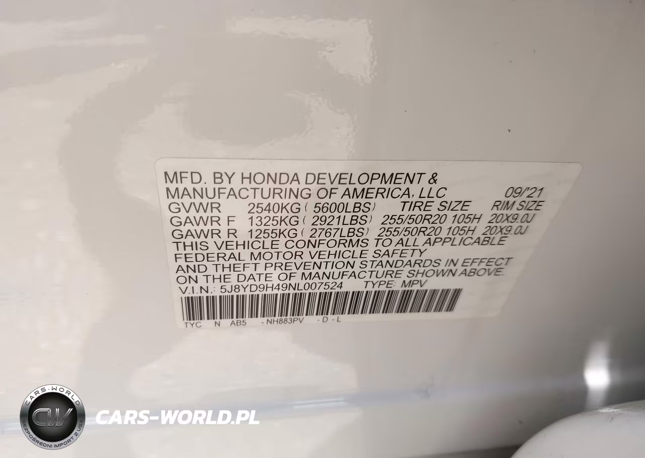 2022 Acura Mdx Technology Package VIN:5J8YD9H49NL007524 - 9