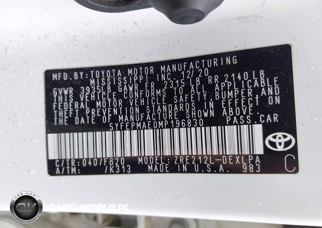 2021 Toyota Corolla Le VIN:5YFEPMAE0MP196830 - 9