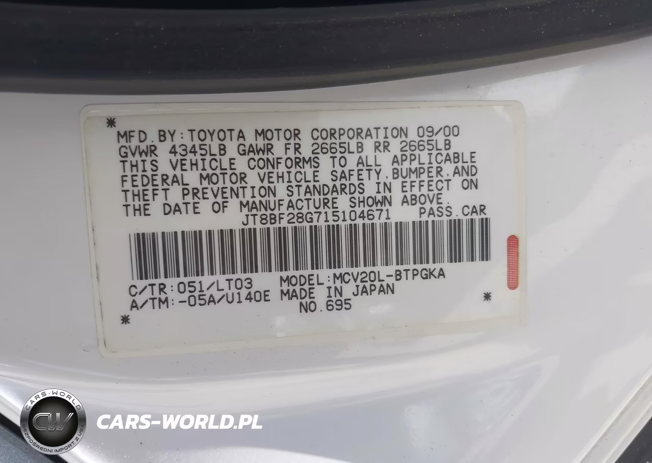 2001 Lexus Es 300 VIN:JT8BF28G715104671 - 9