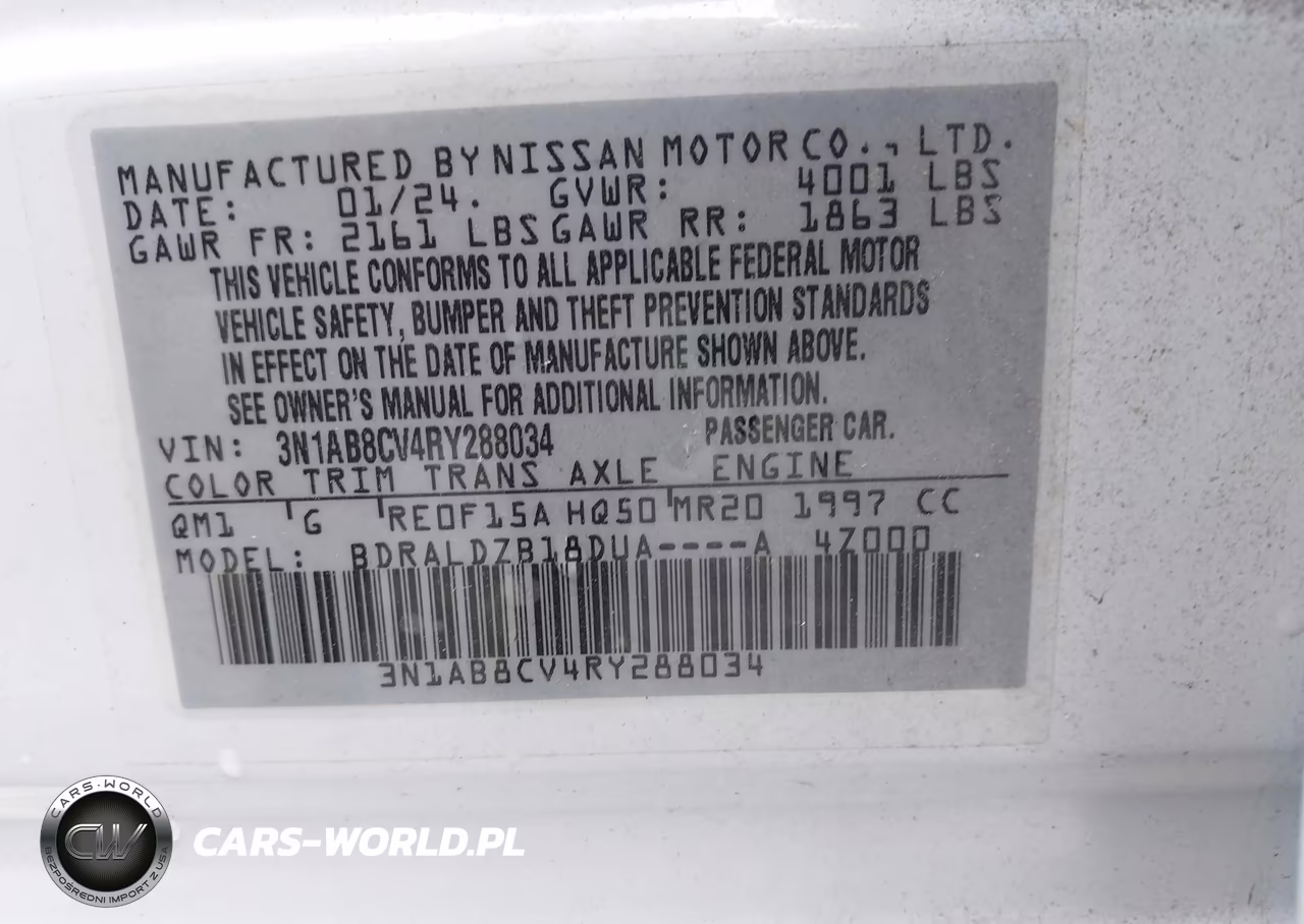 2024 Nissan Sentra Sv Xtronic Cvt VIN:3N1AB8CV4RY288034 - 9