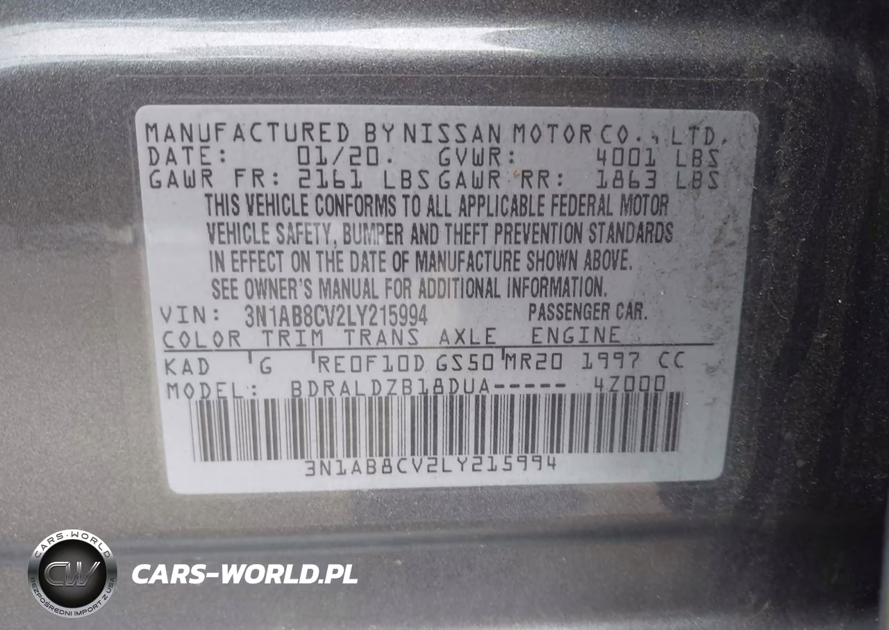 2020 Nissan Sentra Sv Xtronic Cvt VIN:3N1AB8CV2LY215994 - 9