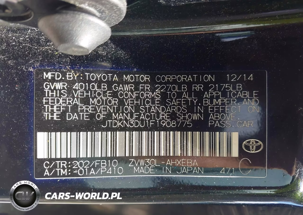 2015 Toyota Prius Three VIN:JTDKN3DU1F1908775 - 9
